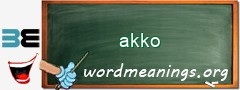 WordMeaning blackboard for akko